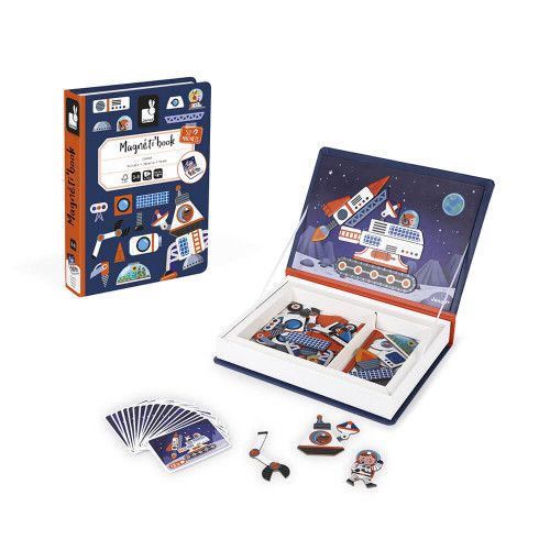 Magnéti'book Cosmos, 52 magnets, magnétique, aimants, espace, planètes, éveil pour enfant dès 3 ans JANOD