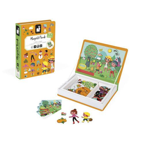 Magnéti'book 4 saisons, 115 magnets, magnétique, éducatif, motricité, pour enfant à partir de 3 and JANOD