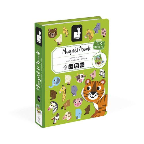 Magnéti'book animaux, 30 magnets, livre magnétique, éveil motricité, éducatif, pour enfant à partir de 3 ans JANOD