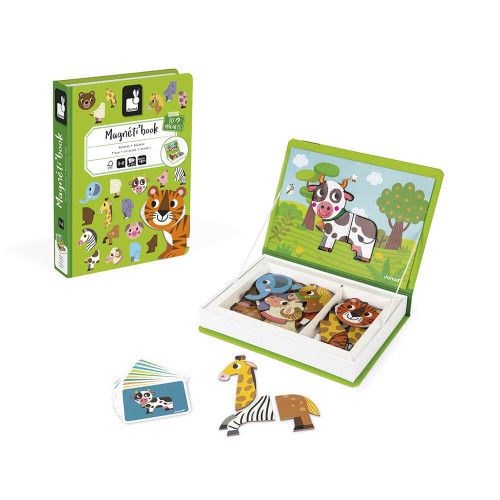 Magnéti'book animaux, 30 magnets, livre magnétique, éveil motricité, éducatif, pour enfant à partir de 3 ans JANOD