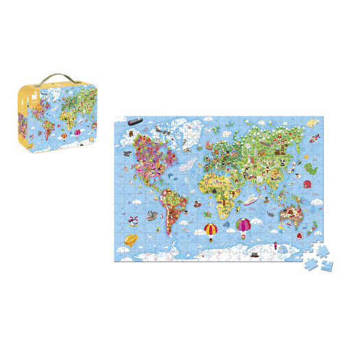 Valise Puzzle Géant Monde 300 pcs