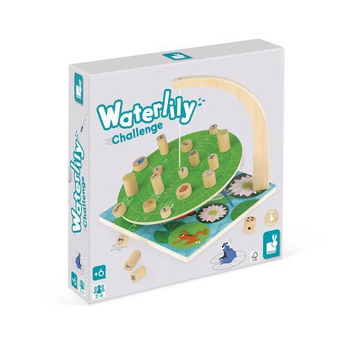 Jeu d'Adresse - Waterlily Challenge en bois, jeu de société, équilibre, motricité, pour enfant à partir de 6 ans JANOD