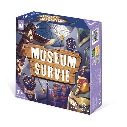 Museum Survie, jeu coopératif thème musée et art pour enfant dès 7 ans, jeu de société éducatif Hachette JANOD