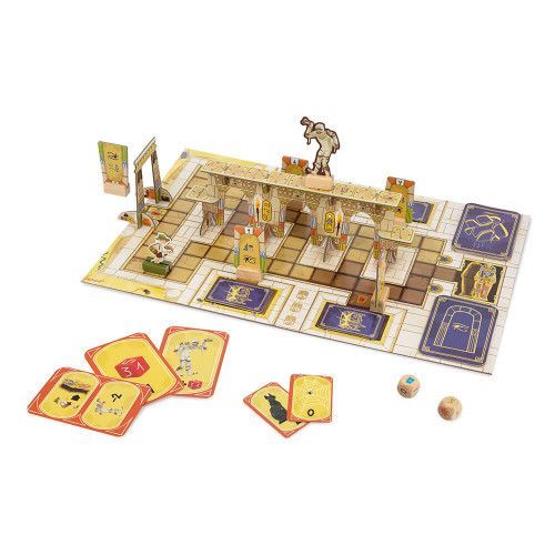 Jeu de société en carton FSC pour enfant dès 8 ans, jeu de plateau solo pour 1 joueur, thème égypte antique, JANOD