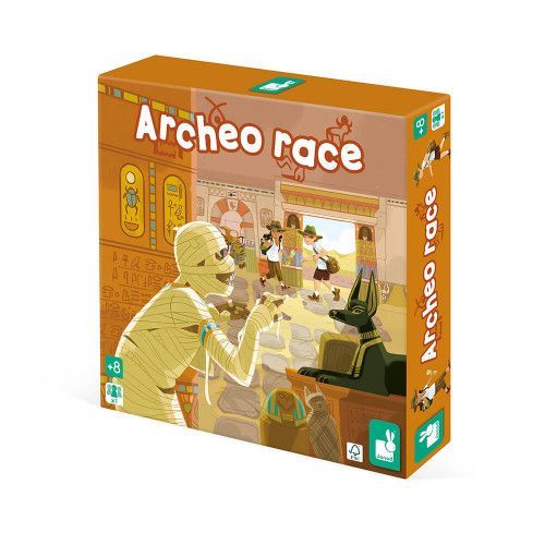 Jeu de société en carton FSC pour enfant dès 8 ans, jeu de plateau solo pour 1 joueur, thème égypte antique, JANOD