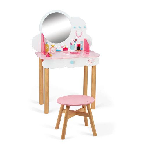 Coiffeuse P'tite Miss en bois, imitation maquillage, décoration chambre, pour enfant dès 3 ans JANOD