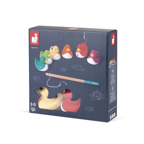 Duck Fishing Game - 1 Toy Fishing Pole - 6 Rubber Duckies – Kidzlane