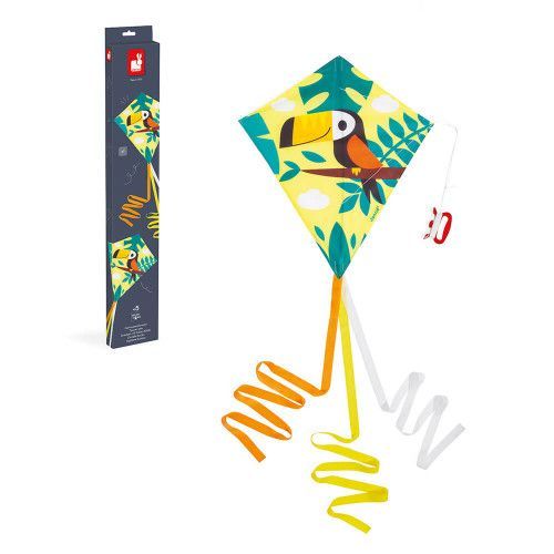 Cerf-Volant Toucan pour enfant dès 5 ans, jeu de plein air Tropik de JANOD