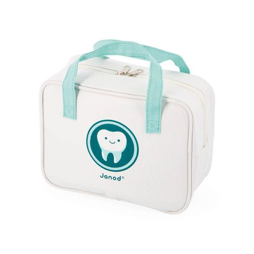 Mallette du dentiste pour enfant dès 3 ans, accessoires en bois FSC, mallette zippée, imitation métier, JANOD