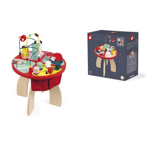 Baby Forest Activity Table Wood, Wooden Activity Table For Babies