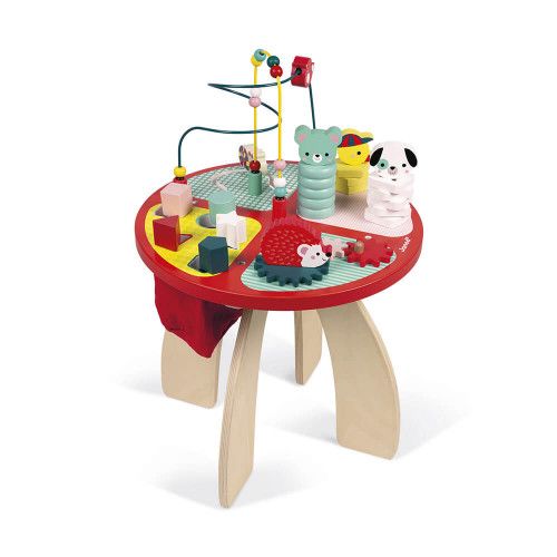 Baby Forest Activity Table Wood, Wooden Activity Table For Babies