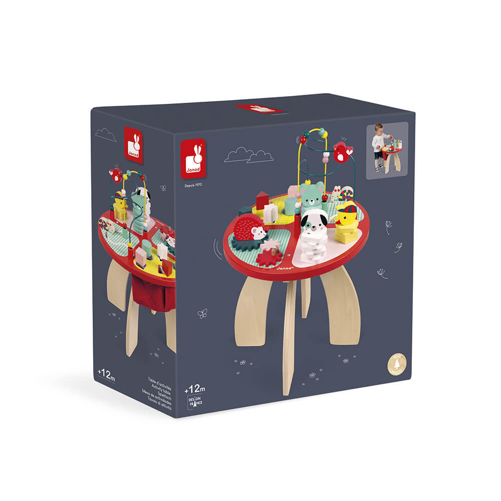 Baby Forest Activity Table (wood) Manipulation & stackers Janod J08018