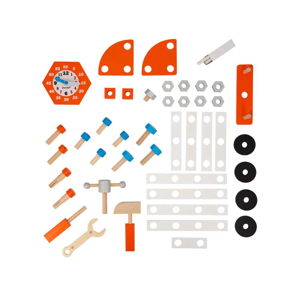 Set mit Zubehör + Werkzeugen für die Brico'Kids Giant