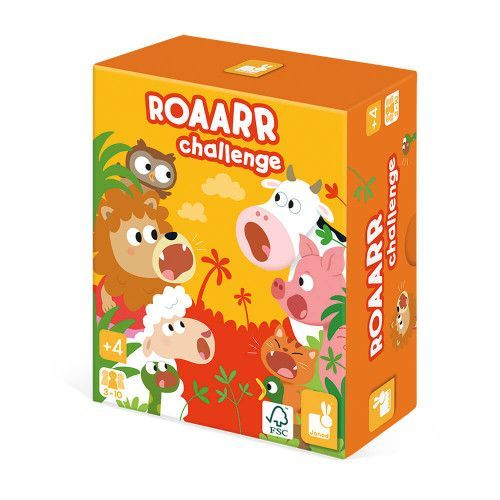 Jeu ROAARR Challenge, jeu de société, animaux, famille, jeu de rapidité pour enfant à partir de 4 ans JANOD