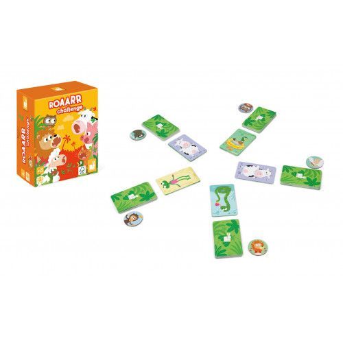 Jeu ROAARR Challenge, jeu de société, animaux, famille, jeu de rapidité pour enfant à partir de 4 ans JANOD