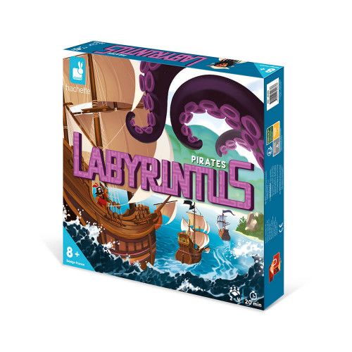 Labyrinthe Pirates, jeu de stratégie pour enfant dès 8 ans, thème pirates, jeu de société éducatif Hachette JANOD