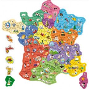 Lote de Imanes para Puzzle Magnético de Francia (última versión)