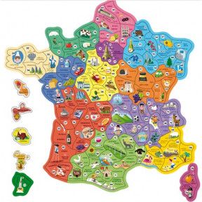 Set of Magnets of France Map (latest version)