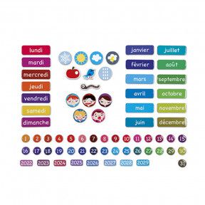 Set of 71 magnets for Magnetic Calendar a Beautiful Day (in French)