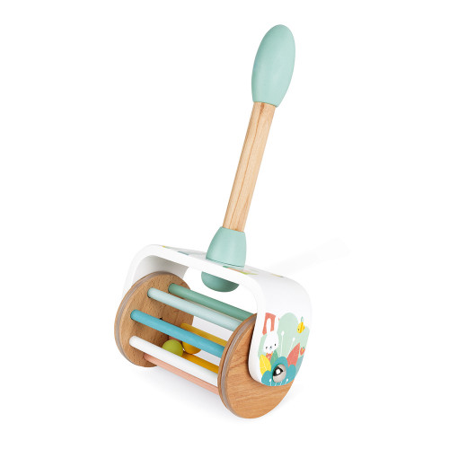 Jouet à Pousser Pure en bois, éveil motricité bébé, marche, hauteur ajustable, pour enfant à partir de 18 mois JANOD