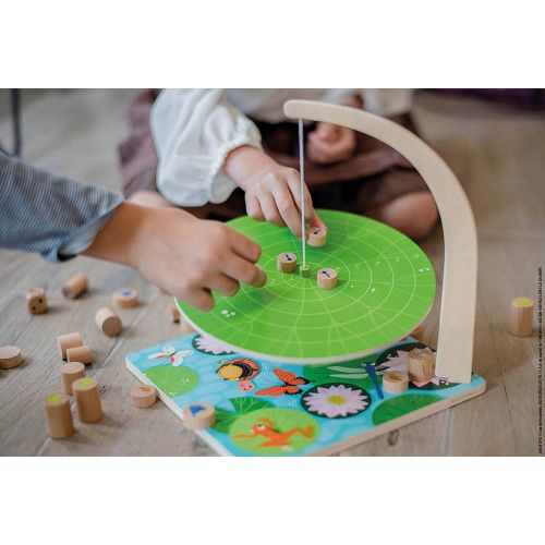 Jeu d'Adresse - Waterlily Challenge en bois, jeu de société, équilibre, motricité, pour enfant à partir de 6 ans JANOD