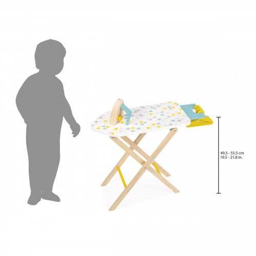 Table à repasser pour enfant Janod, Fer à repasser en bois, Cintres