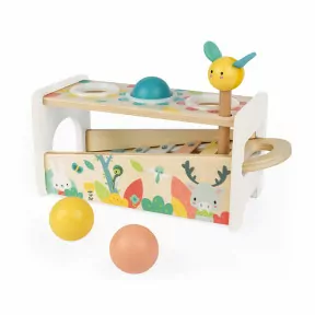 Janod - Pure Bead Maze and Rocking Rabbit - Ages 1+ - J05149, White