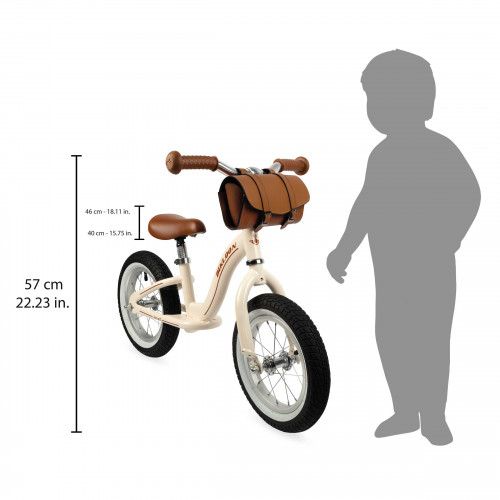 Draisienne Bikloon Métal Vintage Beige, équilibre motricité, plein air extérieur, pour enfant dès 3 ans JANOD