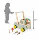Chariot de marche en bois FSC pour enfant dès 12 mois, marchand de glace, 4 accessoires, pour bébé 1 an, jouet d'éveil JANOD