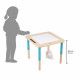 able d'activités évolutive en bois, plateau double face, jeux d'éveil, pieds réglables, pour enfant dès 18 mois JANOD