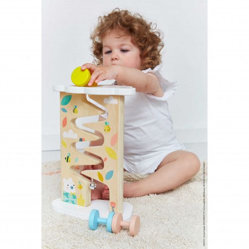 Descendeur Pure en bois, éveil motricité, manipulation, pour enfant à partir de 12 mois JANOD
