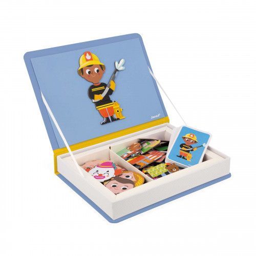 Magnéti'book JANOD, coffret aimanté sur le thème Métiers avec 48 magnets, jeu magnétique éducatif pour enfant à partir de 3 ans