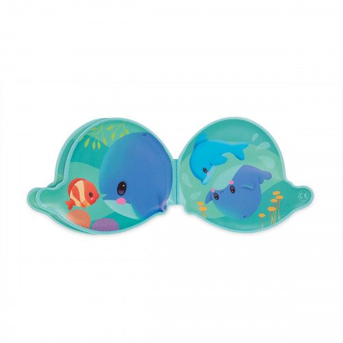 Livre de bain bébé, livre pour le bain baleine et animaux, jouet de bain pour enfant à partir de 10 mois JANOD