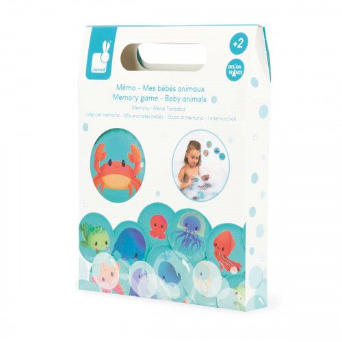 Jeu de mémo pour le bain, jeu animaux marins, jouet de bain, jeu de mémoire pour enfant à partir de 2 ans JANOD