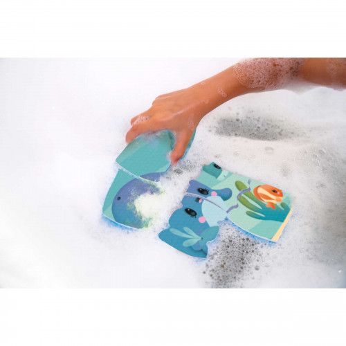 Puzzle bébé, puzzle pour le bain, 28 pièces animaux et sac de rangement, jouet de bain pour enfant à partir de 3 ans JANOD