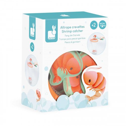 Jeu pour le bain, pêche à la ligne crevettes, jeu motricité bébé, jouet de bain pour enfant à partir de 2 ans JANOD