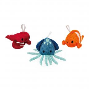 Set de 3 Eponges de Bain Animaux Marins