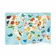 Puzzle magnétique, carte du monde, planisphère animaux, carte aimantée et 40 magnets, pour enfant dès 2 ans JANOD