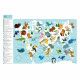 Puzzle magnétique, carte du monde, planisphère animaux, carte aimantée et 40 magnets, pour enfant dès 2 ans JANOD