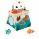 Cube d'activité en bois bébé, volcan multi-activités, jouet d'éveil dino dinosaures pour enfant dès 12 mois / 1 an JANOD