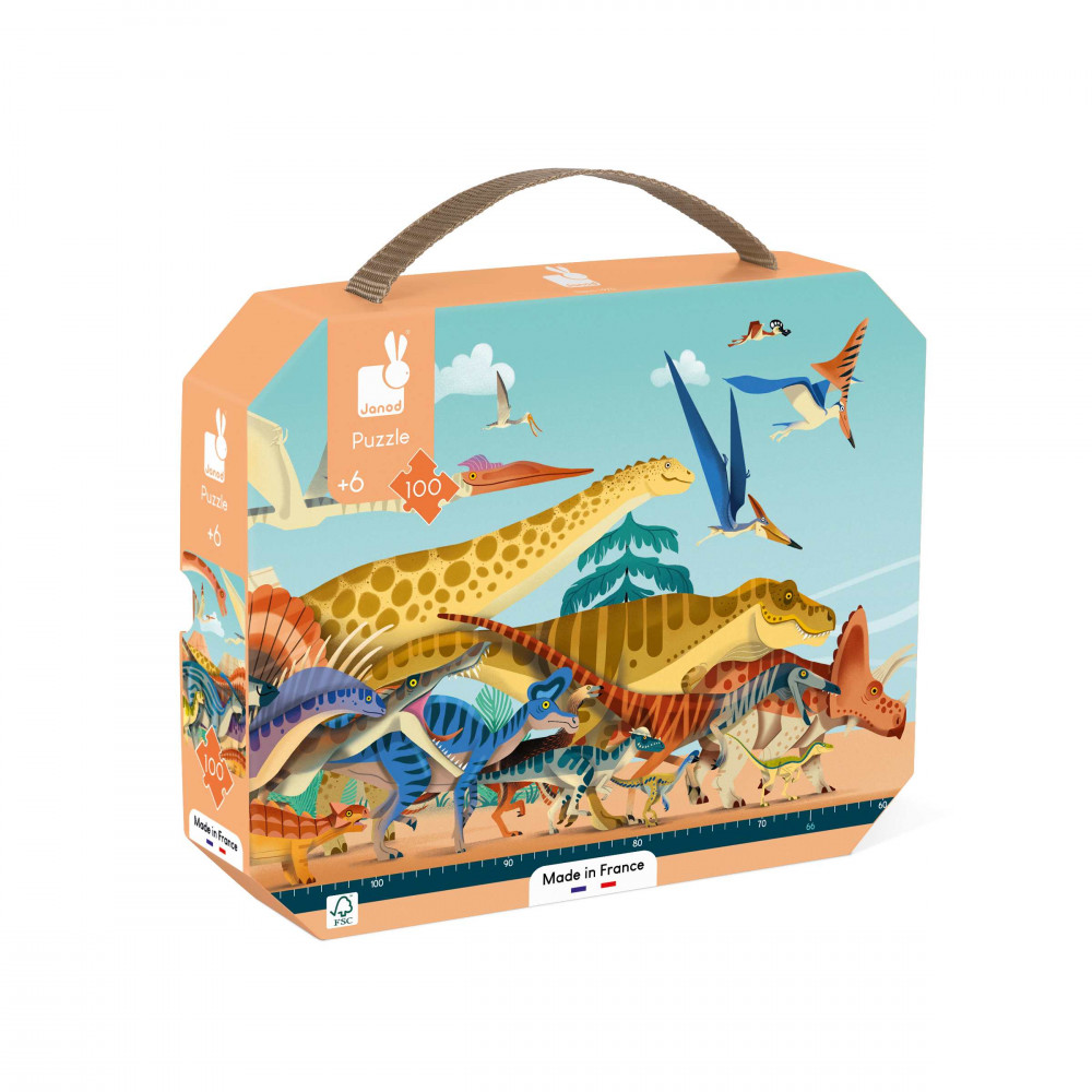 Dino - Puzzle Panoramico Dino : Puzzle da 50 a 149 pezzi Janod - J05831 ...