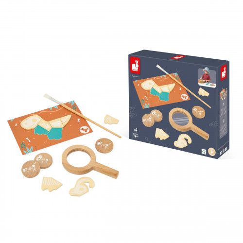 Jeu de fouille dinosaures, fouille fossiles dino, jeu observation et puzzle pour enfant dès 4 ans JANOD