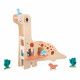 Garage en bois dinosaure, 4 véhicules + accessoires, garage dino Diplodocus, pour bébé et enfant à partir de 2 ans JANOD