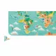 J05836	Planisphère Magnétique Dino	Puzzle magnétique, carte du monde, planisphère dinosaures, puzzle dinosaure pour enfant dès 7