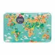 J05836	Planisphère Magnétique Dino	Puzzle magnétique, carte du monde, planisphère dinosaures, puzzle dinosaure pour enfant dès 7