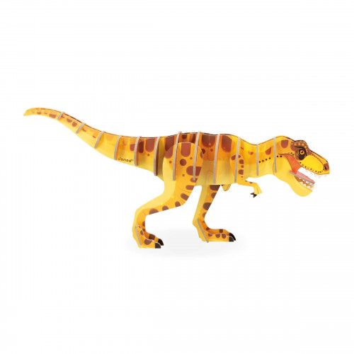 Puzzle 3D dinosaure, puzzle en volume, 27 pièces, carton FSC, puzzle T-Rex pour enfant dès 5 ans JANOD