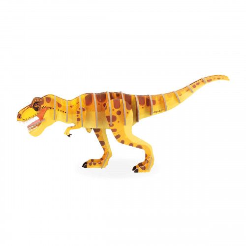 Puzzle 3D dinosaure, puzzle en volume, 27 pièces, carton FSC, puzzle T-Rex pour enfant dès 5 ans JANOD