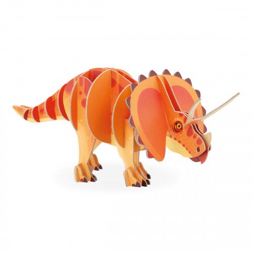 Puzzle 3D dinosaure, puzzle en volume, 32 pièces, carton FSC, puzzle Triceratops pour enfant dès 5 ans JANOD