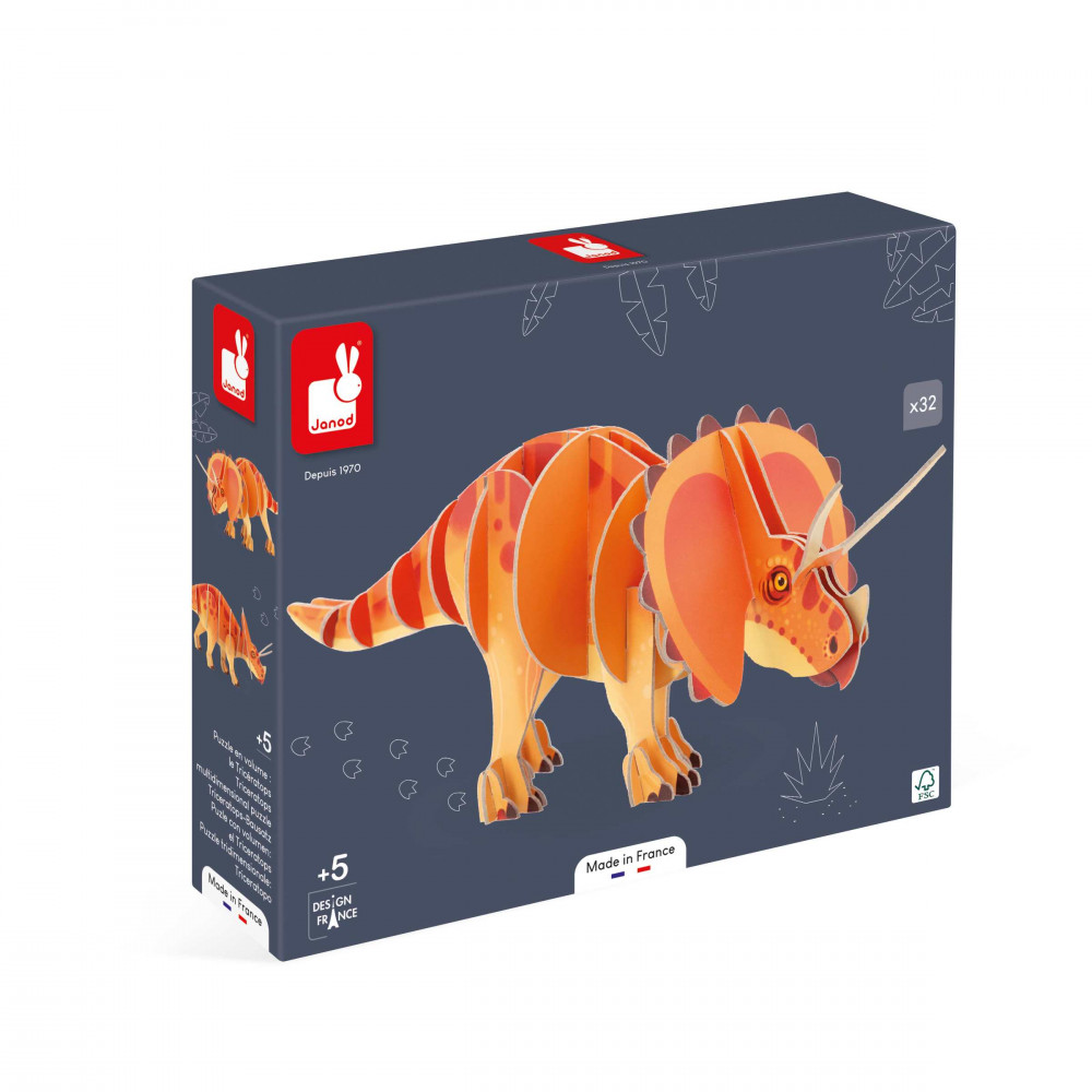 Dino Triceratops Multidimensional Puzzle