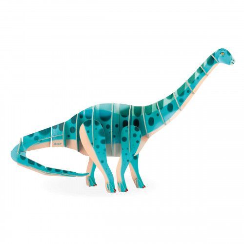 Puzzle 3D dinosaure, puzzle en volume, puzzle Diplodocus, 42 pièces, carton FSC, pour enfant dès 5 ans JANOD